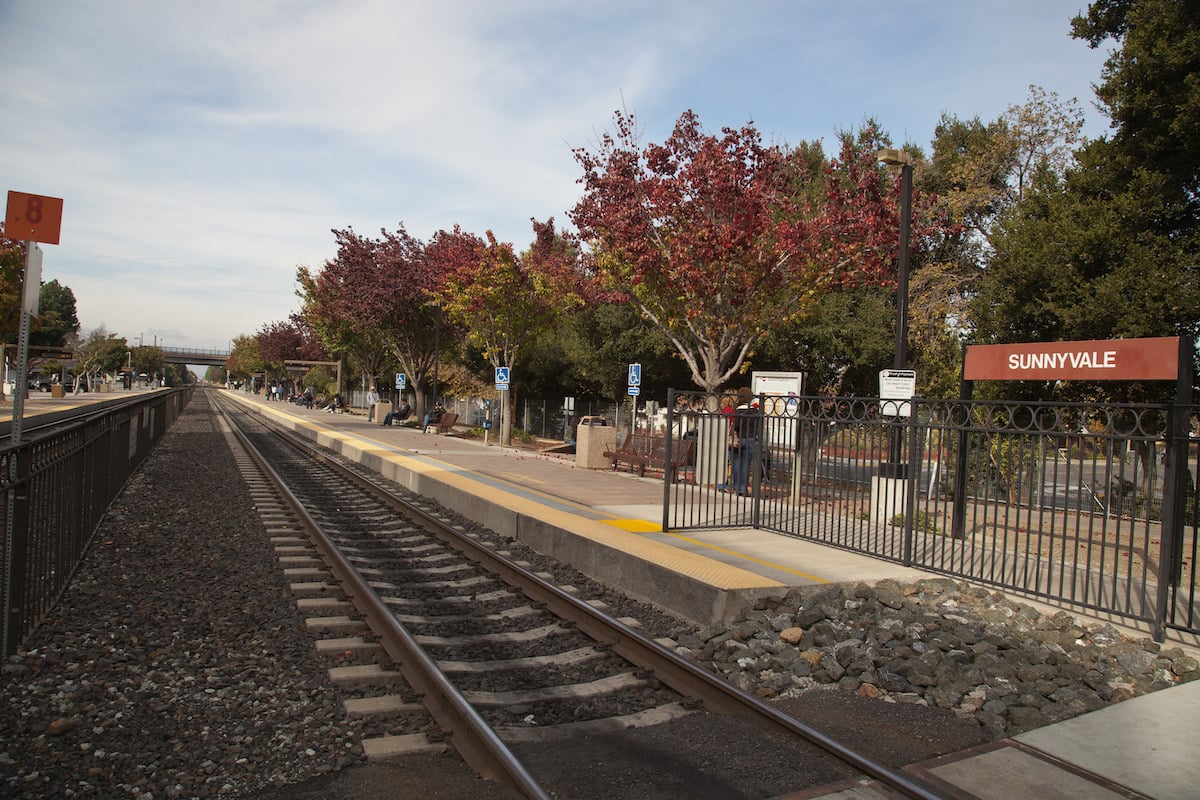Train Station in Sunnyvale, California.
