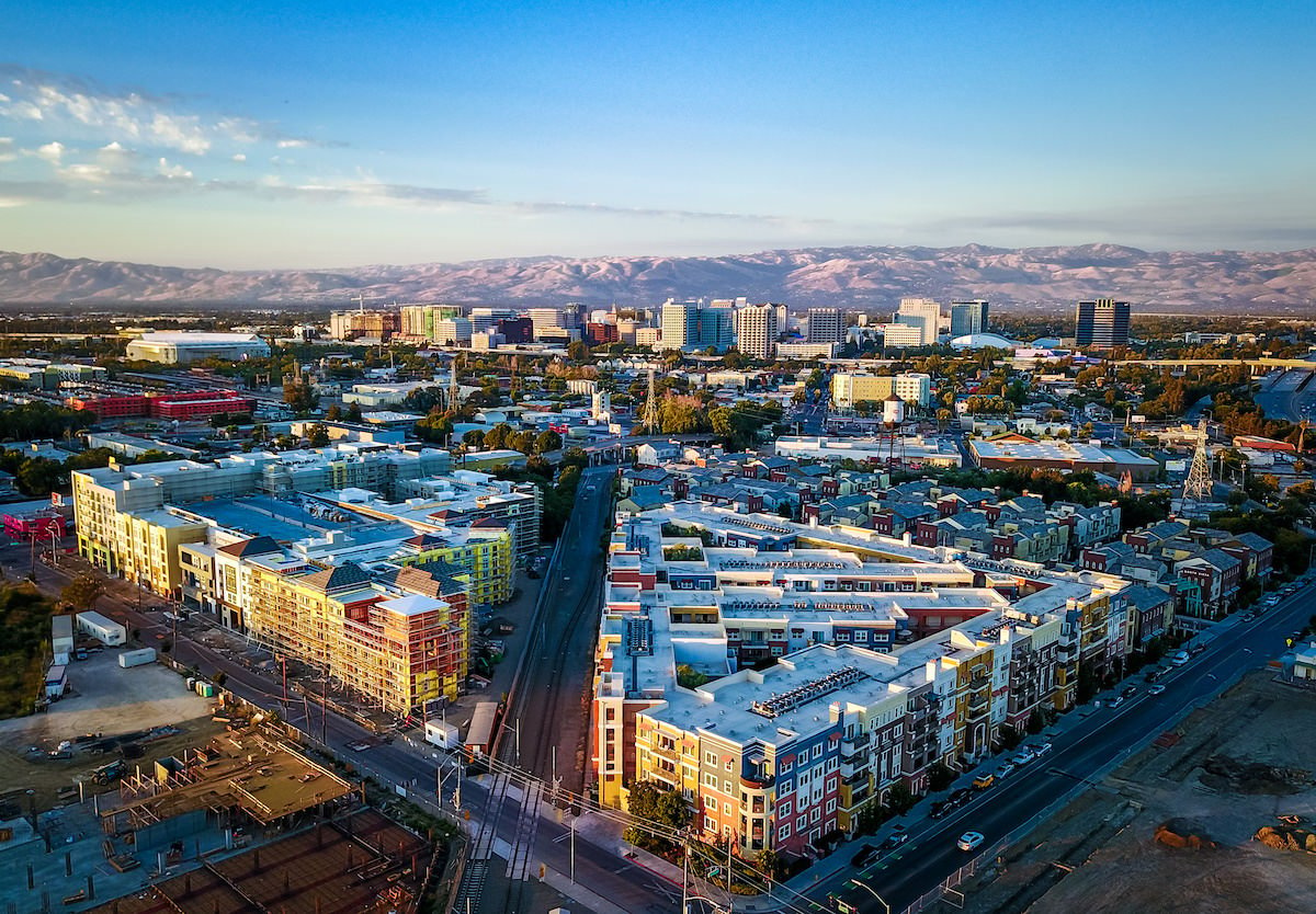 Aerial view of downtown San Jose