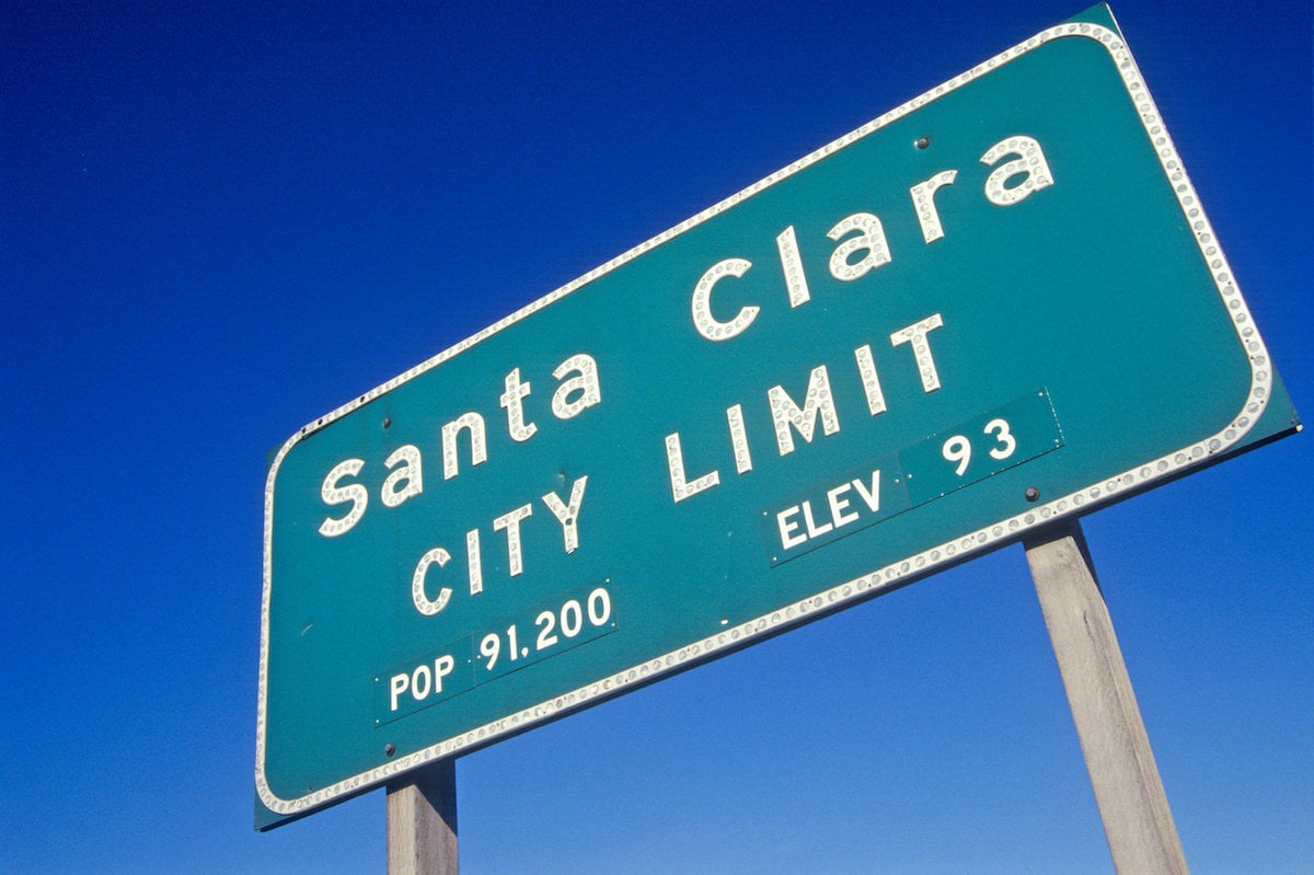 Santa Clara road sign