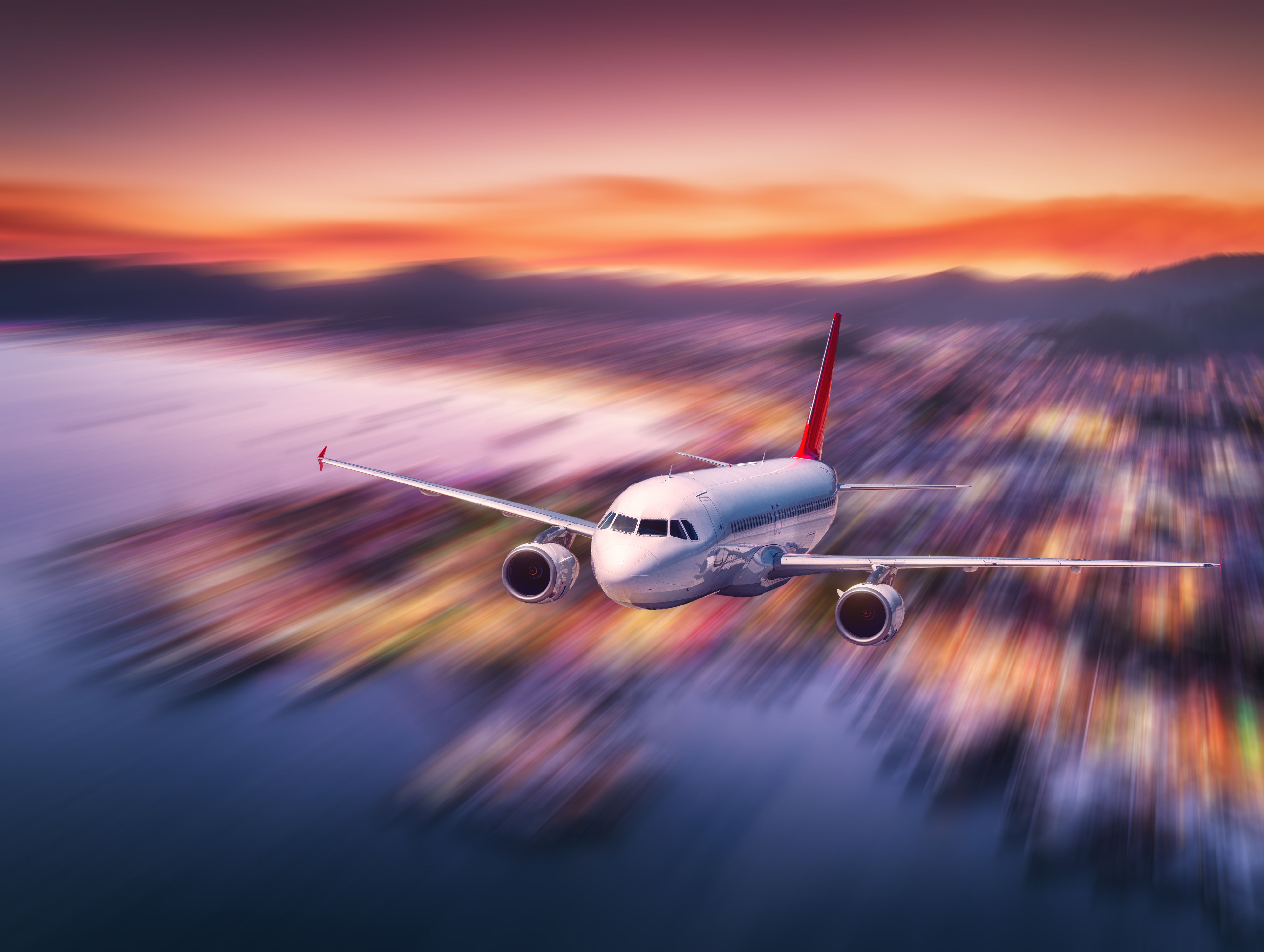 Plane traveling fast