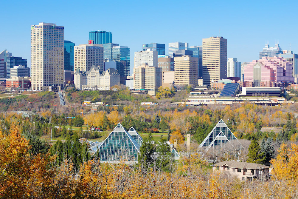 Edmonton skyline view