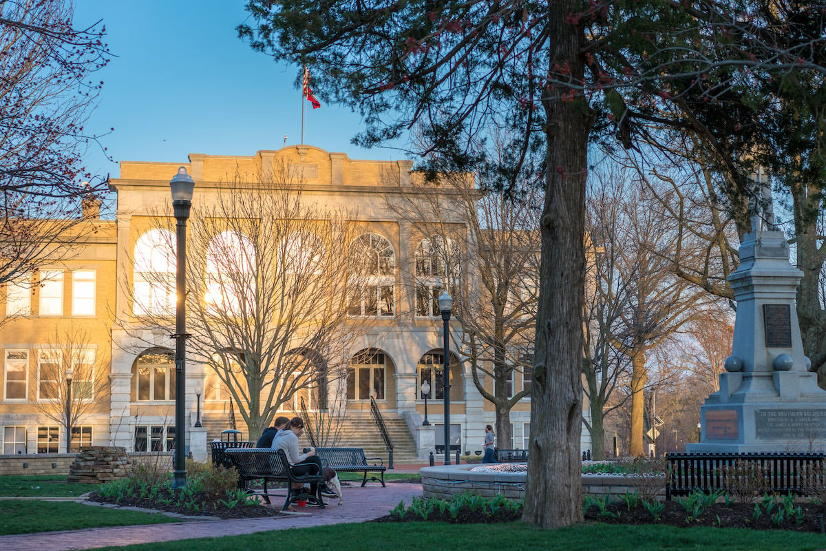 Historical downtown Bentonville square