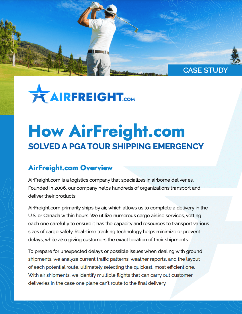 How AirFreight.com Solved a PGA Tour Shipping Emergency