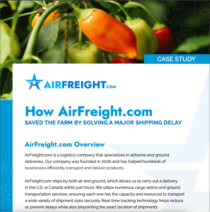 How AirFreight.com Saved The Farm By Solving A Major Shipping Delay
